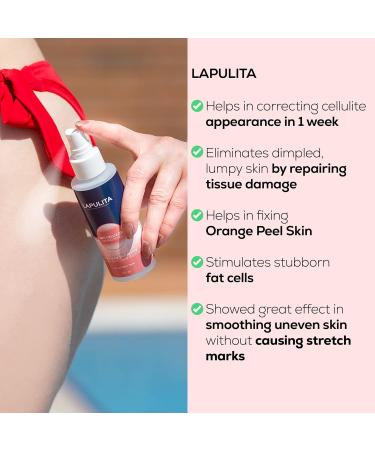 LAPULITA Anti Cellulite Spray - Natural Formula for Firming Legs, Hips, and Buttocks | Reduces Cellulite, Stretch Marks, and Saggy Skin - Buy Online on GoSupps.com