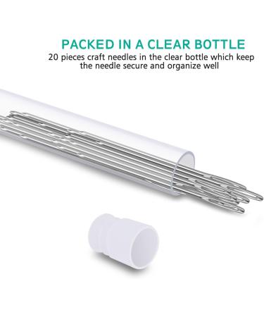 ERKOON 20 Pieces Large-Eye Blunt Needles - Stainless Steel Stitching Needles for Leather Projects - Buy Online on GoSupps.com