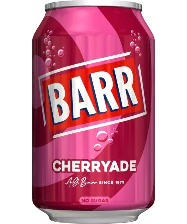 BARR Cherryade No Sugar Fizzy Drink 6 x 330ml Cans - Fizzingly Fun! - Buy Online on GoSupps.com