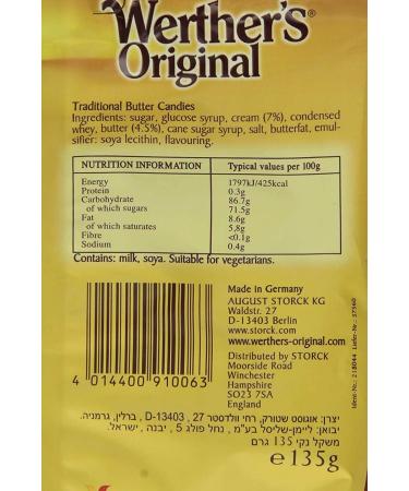 Werthers Original Butter Candies 135g Bag - Buy Online on GoSupps.com