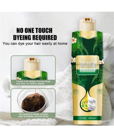Plant Bubble Hair Dye Shampoo - Vegetable Hair Dye - Hair Coloring And Conditioning 3 Effects In 1 - Beirou BubblePure Plant Extract For Gray Hair Color Bubble Dye (coffee) - Buy Online on GoSupps.com