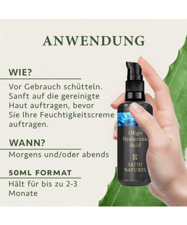 Premium Hyaluron Serum 50ml - High-Dose Vegan Hyaluronic Acid Face Serum for Men & Women - Anti-Aging & Anti-Fold Facial Care | Satin Naturel - Buy Online on GoSupps.com
