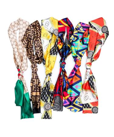 Satin Edge Laying Scarf 2pc Set for Lace Wigs - Silk Headband for Hair Wrapping - Fashion Headband for Yoga and Sport - Double Sided Headwrap Scarf - Buy Online on GoSupps.com