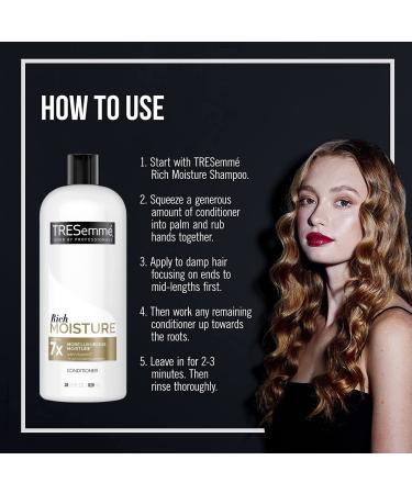 TRESemme Rich Moisture Shampoo & Conditioner Set - Vitamin E, Biotin, for Dry Damaged Hair - 28 Fl Oz (Pack of 2) - Buy Online on GoSupps.com