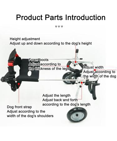 Dog Wheelchair for Back Legs Adjustable Dog Wheelchair Adjustable Doggie/Puppy for Hind Legs Rehabilitation Cart Easy Assemble & Light Weight (Size : M) Medium - Buy Online on GoSupps.com