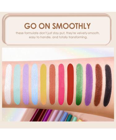 Buy 12 Colors Matt Eyeliner Set - Waterproof Neon Gel Pens | Long-Lasting Christmas Makeup Gift for Women - Buy Online on GoSupps.com