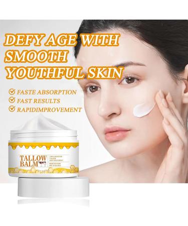 Beef Tallow Balm 3 Bottles Beef Tallow Cream Beef Tallow Skin Care Beef Tallow Cream for Skin Care Whipped Face and Body Moisturizer for All Skin Types - Buy Online on GoSupps.com