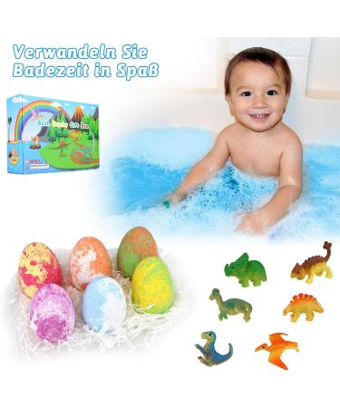 Bandbombs 6PC Bath Bomb Gift Set - Surprise Toys for Kids & Women | Fun Foam Bath Balls with Dinosaur Theme | Perfect Birthday Gift - Buy Online on GoSupps.com