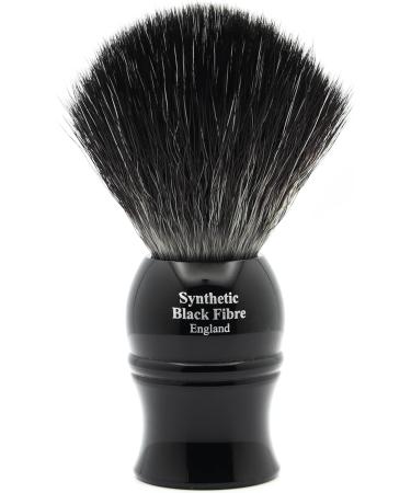 Edwin Jagger 1EJ336SYN Classic Black Vegan Exfoliating Shaving Brush - Imitation Ebony - Buy Online on GoSupps.com