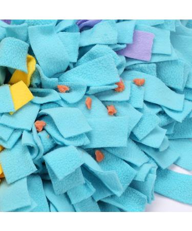 YEAKOO Dog Snuffle Mat 45x45cm Hand Woven Smell Training Toy - Yellow/Purple/Blue - Buy Online on GoSupps.com