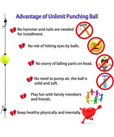 Boxing Reflex Ball Set for Hand Eye Coordination & Stress Relief - Home Training Equipment for Adults & Kids - No Hammer Installation Needed - Buy Online on GoSupps.com