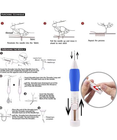 Islmlisa Magic Embroidery Pen Punch Needles Set - DIY Sewing Tool for Threaders - Buy Online on GoSupps.com