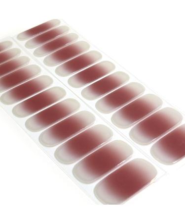 20Pcs Nail Wrap Semi Cured Gel Nails Strip Full Wraps Gel Nail Stickers Self-Adhesive Gel Nail Wrap Stickers Decals - UV/LED Lamp Required Blush Gradient