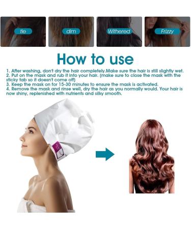 Natural Steam Hair Mask Heated Steam Hair Mask Automatic Steam Repair Hair Mask Nourishing Treatment Mask for Dry and Damaged Hair - Buy Online on GoSupps.com