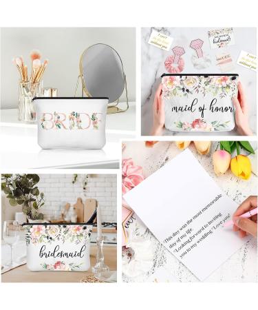 63 Pcs Bride Proposal & Bridesmaid Gifts Set - Bridal Shower Cosmetic Makeup Flowers in White Green Silver - Buy Online on GoSupps.com