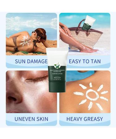 Sun Cream SPF 50+ PA++++ Korean Face Sunscreen Heartleaf Silky Moisture Sunscreen UVA & UVB Protetion Sun Cream Non-Greasy Daily Sunscreen Skin Care(50ml) - Buy Online on GoSupps.com