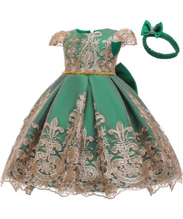 MYRISAM Baby Girl Embroidery Princess Dress Set - Green | 6-12 Months - Buy Online on GoSupps.com