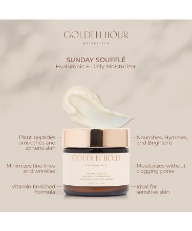 Organic Hydrating Daily Facial Moisturizer | Cruelty-Free Skin Care | SunDay Souffle | Made in USA | 1.7 fl oz with Hyaluronic Acid & Vitamin E - Buy Online on GoSupps.com