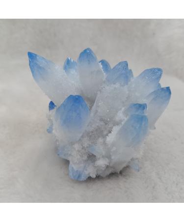 Natural Crystal Rough 1pc Natural Blue Crystals Quartz Cluster Freeform Reiki Stones Room Home Office Aquarium Decoration Accessories Gemstone Lucky Stone Ornaments (Size : 600-700g)