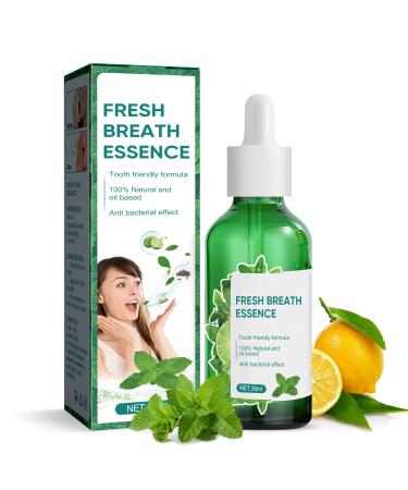 Bad Breath Treatment for Adults, Bad Breath Eliminating Serum, Natural Breath Freshening Drops, Lasts up to 8 Hours, Minty Taste, 30ml
