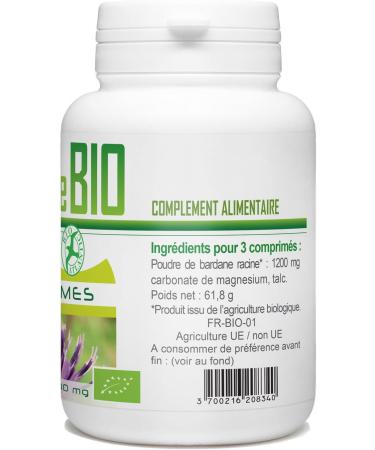 Organic burdock - 400 mg - 120 tablets - Buy Online on GoSupps.com