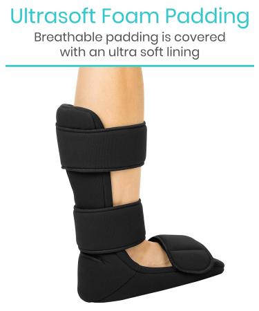 Vive Plantar Fasciitis Night Splint + Spike Ball - Orthopedic Leg Brace for Achilles Pain Relief - Black X-Large - Buy Online on GoSupps.com