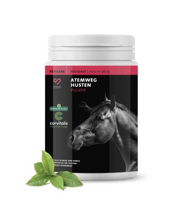 Peticare Cough Powder for Horses | Airways & Colds Support | Promotes Mucus Dissolution | Natural Herbal Powder Formula | Non-GMO | petHorse Health 4609