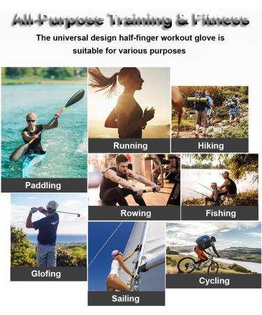 SUJAYU Fingerless Water Sports Gloves - Men & Women Large Blue | Fishing, Paddling, Sailing, Rowing, Kayaking - Buy Online on GoSupps.com