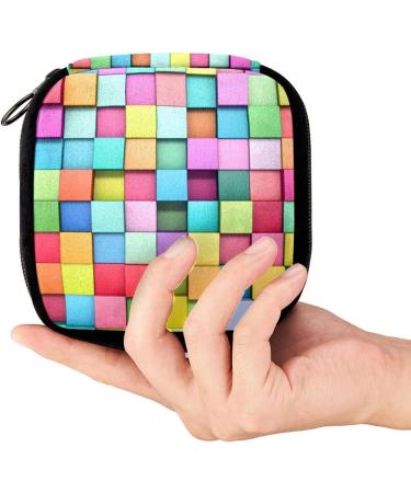 GIAPB Period Bag - Colorful Plaid Sanitary Napkin Storage & Makeup Pouch (Color2706) - Buy Online on GoSupps.com