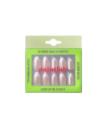 PaintLab Press On Nails - 24 Piece Chrome French Fake Nails Set with Glue Nail File & Cuticle Stick | Non Toxic Cruelty Free & Long Lasting for Women & Girls - Buy Online on GoSupps.com