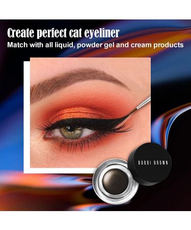 BLEGGEIT Eyeliner Brush Set - 5 Firm Flat Eye Liner Makeup Brushes for Precision Blending and Brow Definition - Buy Online on GoSupps.com