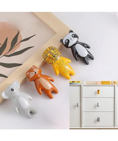 Yoyiag 4pcs Animal Ceramic Drawer Handles | Fun Furniture Buttons for Kids' Rooms & Kitchens - Unique Cabinet Knobs - Buy Online on GoSupps.com