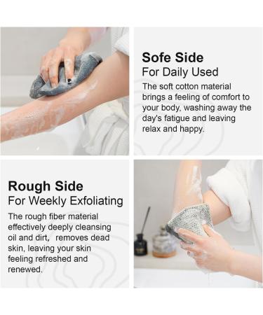 Yiclick Exfoliating Washcloth Set - 5Pcs Body Scrubber Travel Shower Cloth for Men & Women Exfoliating Towel & Loofah - Buy Online on GoSupps.com