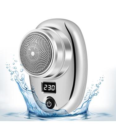 Electric Shaver for Men w/Power Display Pocket Size Mini Men's Shaver w/Cleaning Brush-Rechargeable 400mAh IP65 Waterproof Rotary Shaver Wet and Dry Use Portable Travel Shaver for Home Travel - Buy Online on GoSupps.com