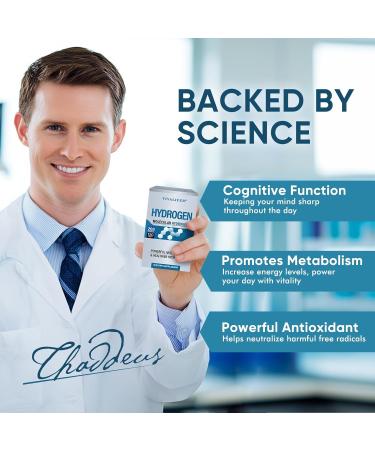 Hydrogen Water Tablets | 8 PPM Molecular H2 Tablets with Magnesium | Supports Energy Metabolism & Brain Function | 120 Tablets Non-GMO Gluten Free - Buy Online on GoSupps.com