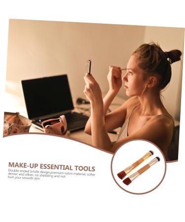 Shop Minkissy 2pcs Powder Brush Set - Professional Makeup Brushes for Foundation & Face Powder - Long-Lasting Lash Lengthening Mascara - Essential Beauty Tools - Buy Online on GoSupps.com