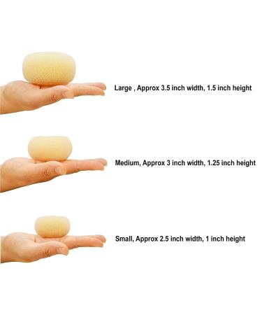Beaute Galleria Hair Donut Bun Maker Set - Large, Medium, Small Sizes - Beige/Blonde - Mesh Chignon Ballet Sock Bun - 3 Pieces - Buy Online on GoSupps.com