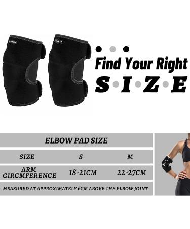 Sborter Soft Sponge Elbow Pads for Kids & Adults - Neoprene Elbow Support for Skateboarding, Cycling, Football, Tennis, Volleyball - Black - Buy Online on GoSupps.com
