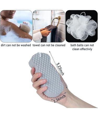 4Pcs Ultra Soft Exfoliating Bath Sponge Set with Sticky Hooks - For Men, Women, Adults, and Children - Reusable Dead Skin Remover - Buy Online on GoSupps.com
