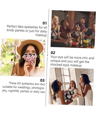 minkissy 5 Pairs False Eyelashes Eyelash Artificial Eyelashes Reusable Eyelashes Cosmetic Eyelashes Faux Dramatic Eyelashes Wispy Eyelashes Makeup Tools Artificial Fiber Fluffy 3d - Buy Online on GoSupps.com