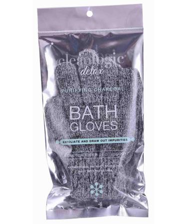 Clean Logic Detox Charcoal Exfoliating Bath Glove  3 Count 1 Pair (Pack of 1)