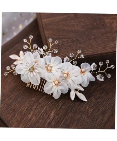 MAGICLULU Hair Side Combs Bridal Headpiece Metal Hair Barrettes Wedding Headwear Pearl Hair Comb Hair Combs Barrette Hair Accessories Tiara Wedding Hair Comb Gauze Dress Bride - Buy Online on GoSupps.com