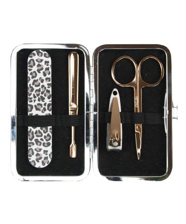 Leopard Print Manicure Purse Kit | The Vintage Cosmetic Co. - Chic Nail Care Essentials - Buy Online on GoSupps.com