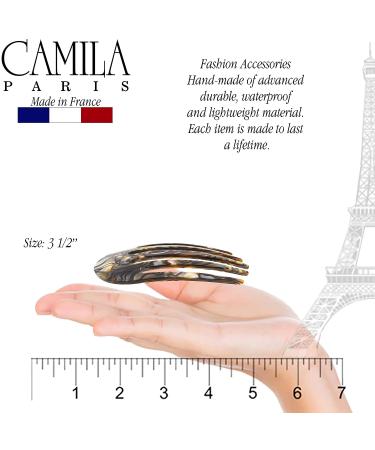 Camila Paris CP3399 Small Rounded Onyx French Twist Hair Comb - Handmade Strong Hold Hair Clip for Women - Made in France - Buy Online on GoSupps.com