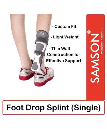 Ankle Foot Drop Splint Support | Lightweight Orthotics for Stroke MS & Hemiplegia - Men & Women - Improve Walking Ease (Left - Buy Online on GoSupps.com