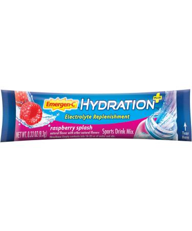 Emergen-C Hydration+ Sports Drink Mix With Vitamin C (18 Count  Raspberry Flavor)  Electrolyte Replenishment  0.33 Ounce Powder Packets Raspberry 0.33 Ounce (Pack of 18) - Buy Online on GoSupps.com