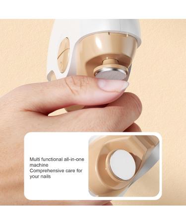 Automatic Nail Clipper | Fingernail Trimmer | USB Rechargeable Nail Clippers with Catcher 2 in-1 Nail File for Baby Kids Seniors Newborn Adult Yellow - Buy Online on GoSupps.com