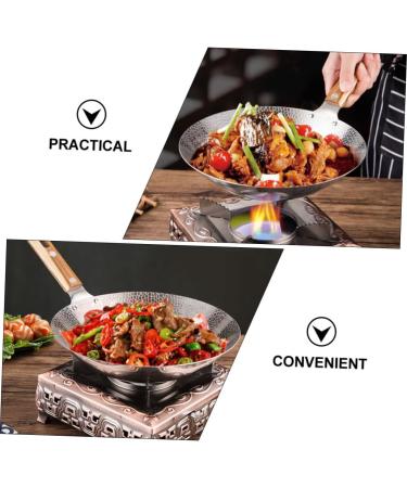 LABRIMP Stainless Steel Griddle Grilling Wok Korean Soup Pots Stainless Steel Saute Pan Chinese Wok Pan Cooking Wok Pot Heavy Duty Wok Pan Kitchen Cooking Pans Steak Wood Japan - Buy Online on GoSupps.com