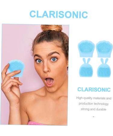 minkissy 12 Pcs Rabbit Ears Facial Brush Manual Face Cleansing Brush Exfoliator Brush Facial Cleansing Tool Face Wash Face for Women Face Pore Brush Pore Brush Silica Gel Portable Miss Light Bluex3pcs 7.5x7.5cmx3pcs - Buy Online on GoSupps.com