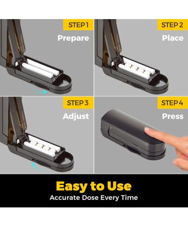 Pill Cutter for Small to Large Pills | Multi-Tablet Splitter with Safety-Blade Guard & Stainless Steel Design | Precision Pill Cutting Tool - Buy Online on GoSupps.com